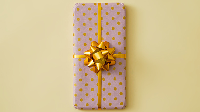 a gift wrapped phone