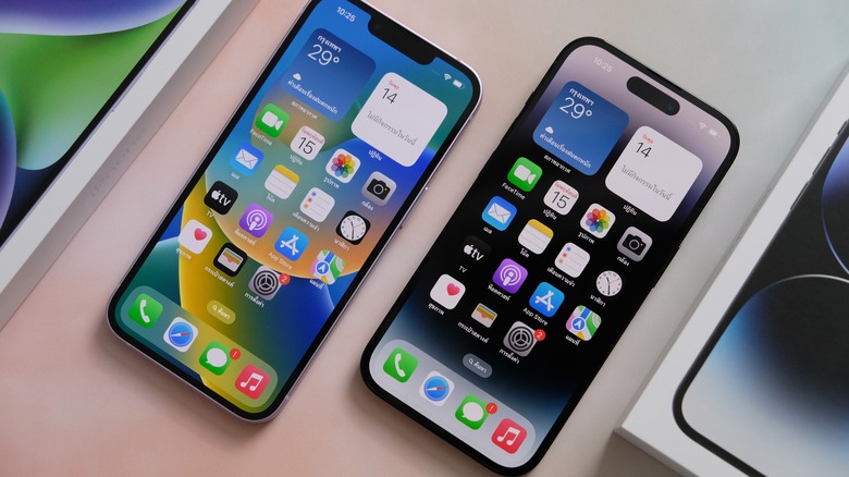 two iPhones next to each other