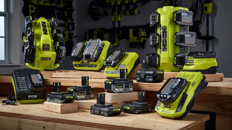 Ryobi chargers and batteries