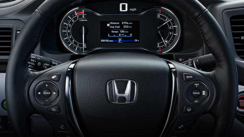 dashboard display on a Honda