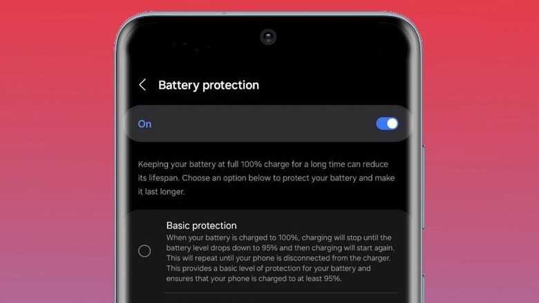 Battery protection on Samsung phones