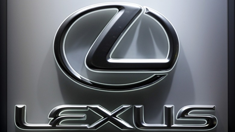 Lexus logo and name on silver background