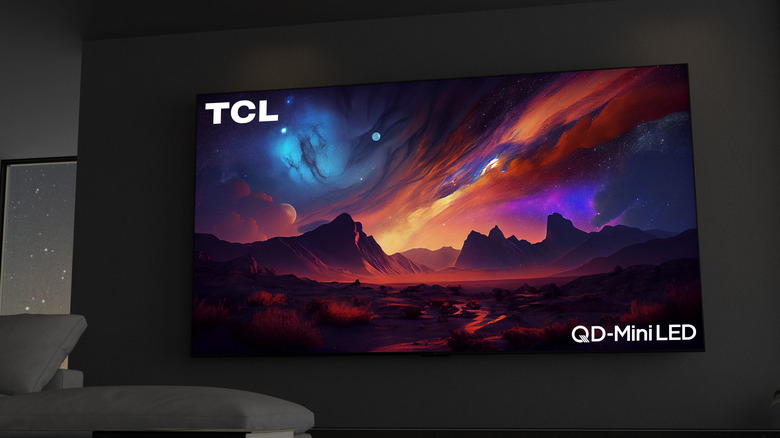 TCL QM89 115-inch TV in living room